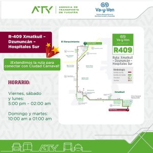 Cajero inteligente Va y Ven instalado en Ciudad Carnaval para facilitar la compra y recarga de tarjetas durante el evento en Xmatkuil.