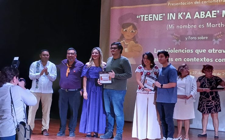 Estudiantes de la Universidad Anáhuac Mayab participan en el estreno del cortometraje animado “Teene’ in K’a abae’ Martha” (Mi nombre es Martha)