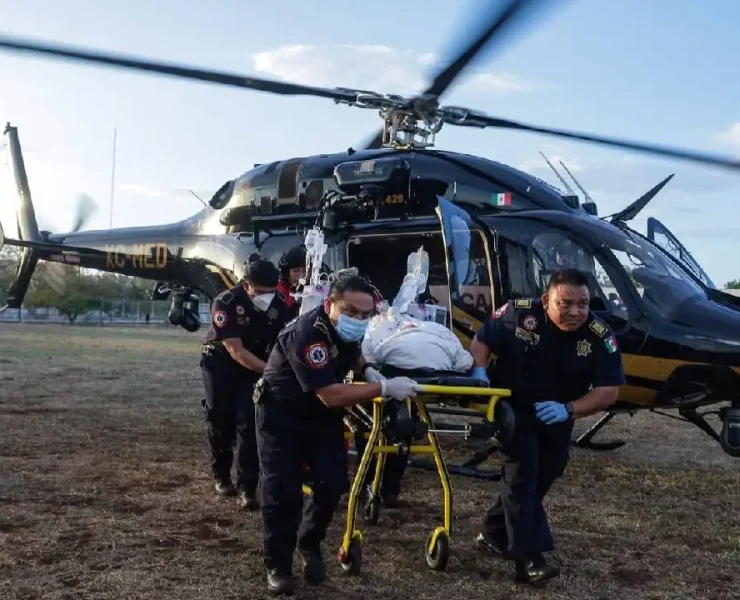 Traslado aéreo de emergencia salva a paciente lesionado en Panabá