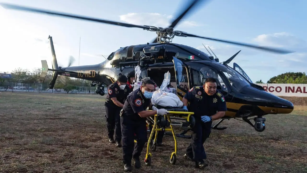 Traslado aéreo de emergencia salva a paciente lesionado en Panabá