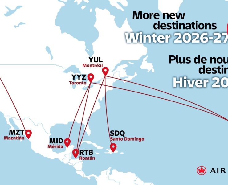 Air Canada lanza nuevos destinos para invierno Roatán, Santo Domingo, Mérida y Mazatlán