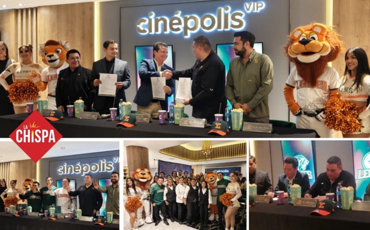 Explosiva alianza Leones Yucatán y Cinépolis firman histórico acuerdo
