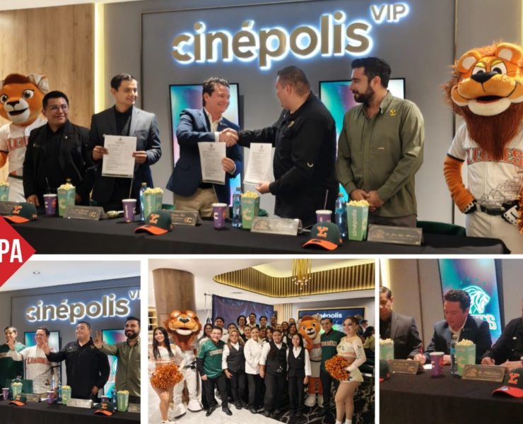 Explosiva alianza Leones Yucatán y Cinépolis firman histórico acuerdo