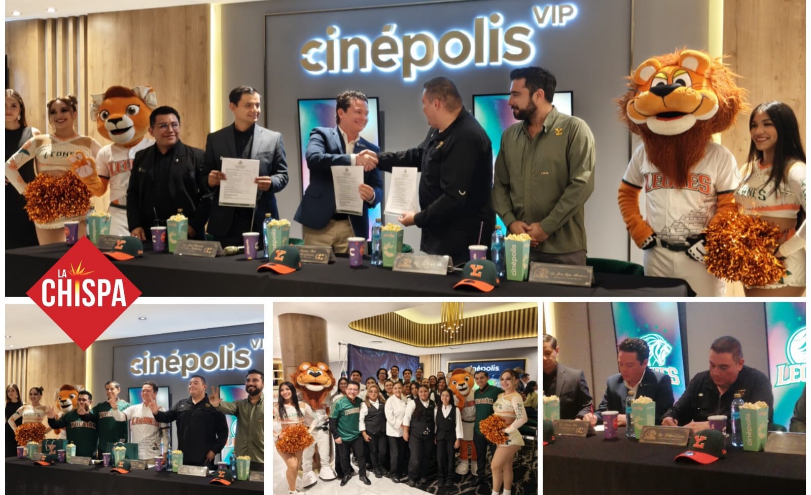 Explosiva alianza Leones Yucatán y Cinépolis firman histórico acuerdo