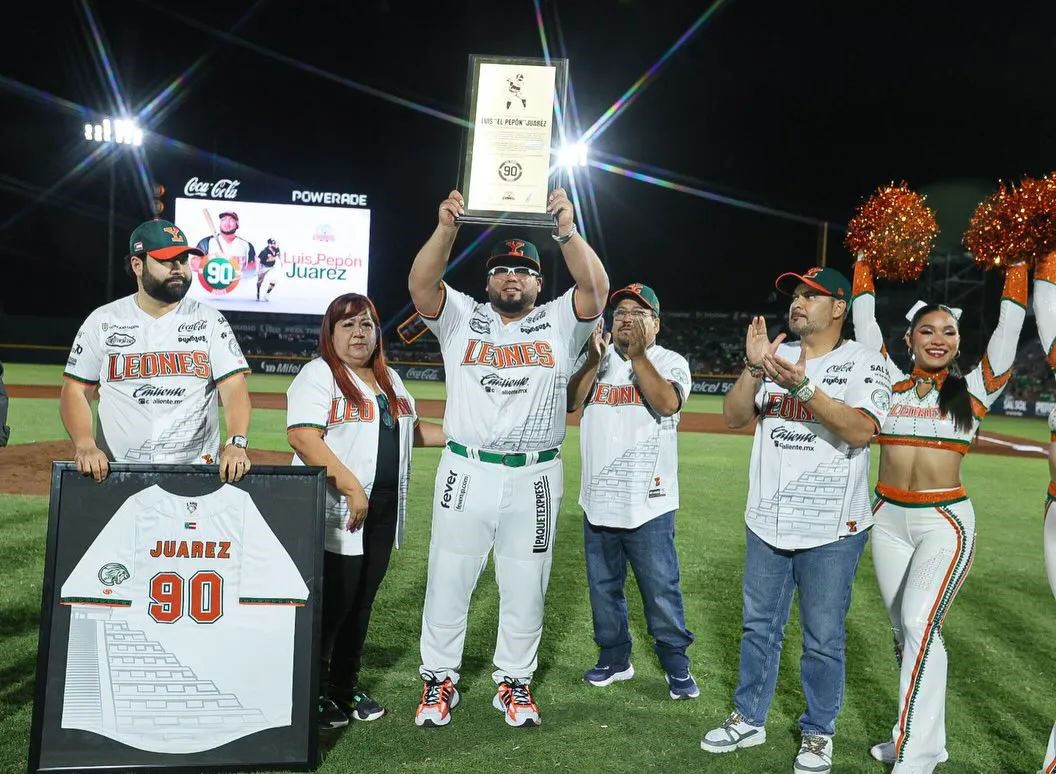 Pepón Juárez se vuelve eterno: Leones de Yucatán retiran su icónico 90