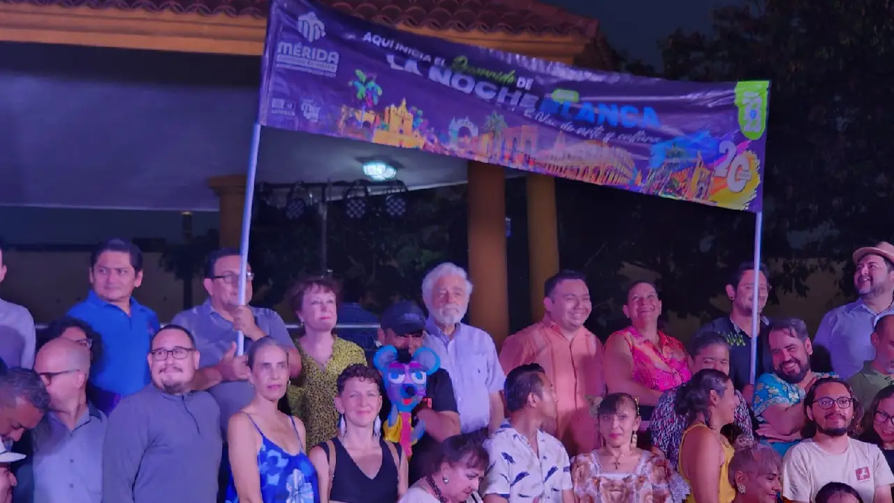 Más de 5 kilómetros de arte y cultura iluminarán Mérida en La Noche Blanca 2026