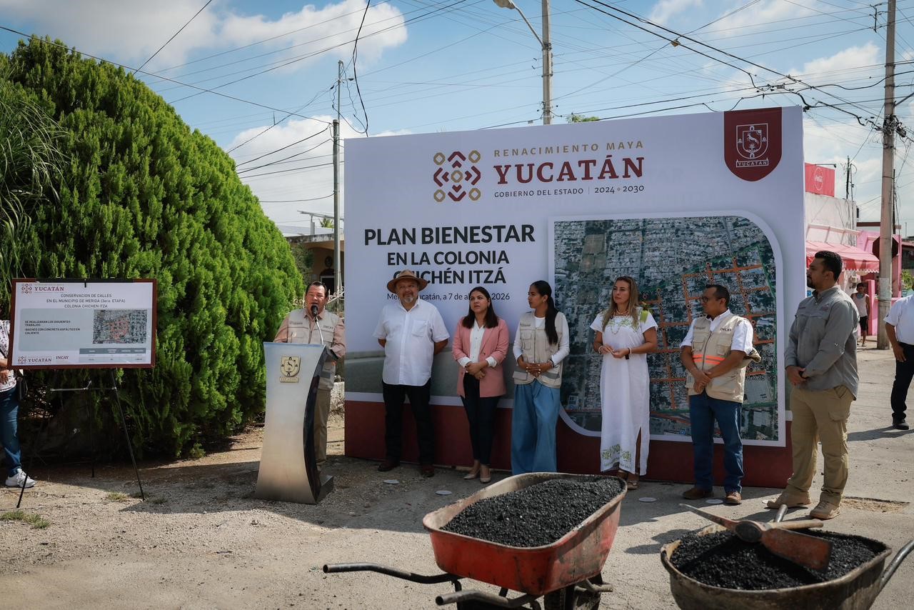 Renacimiento Maya transforma Mérida con obra pública en colonias y comisarías de Mérida