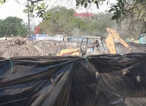 Habitantes del sur de Mérida exigen proteger los Vestigios mayas en Dzoyilá ante el avance de maquinaria pesada en la zona arqueológica.