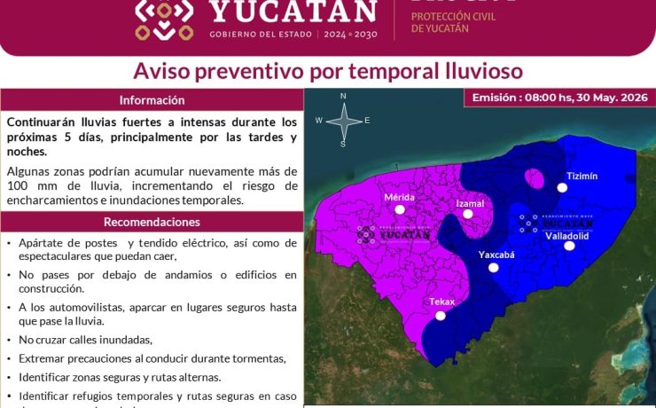 Prevén lluvias fuertes en Yucatán durante próximos días: ¡Alerta Total!