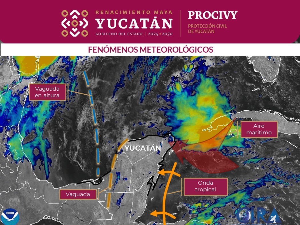 Yucatán bajo lluvias fuertes por varios días