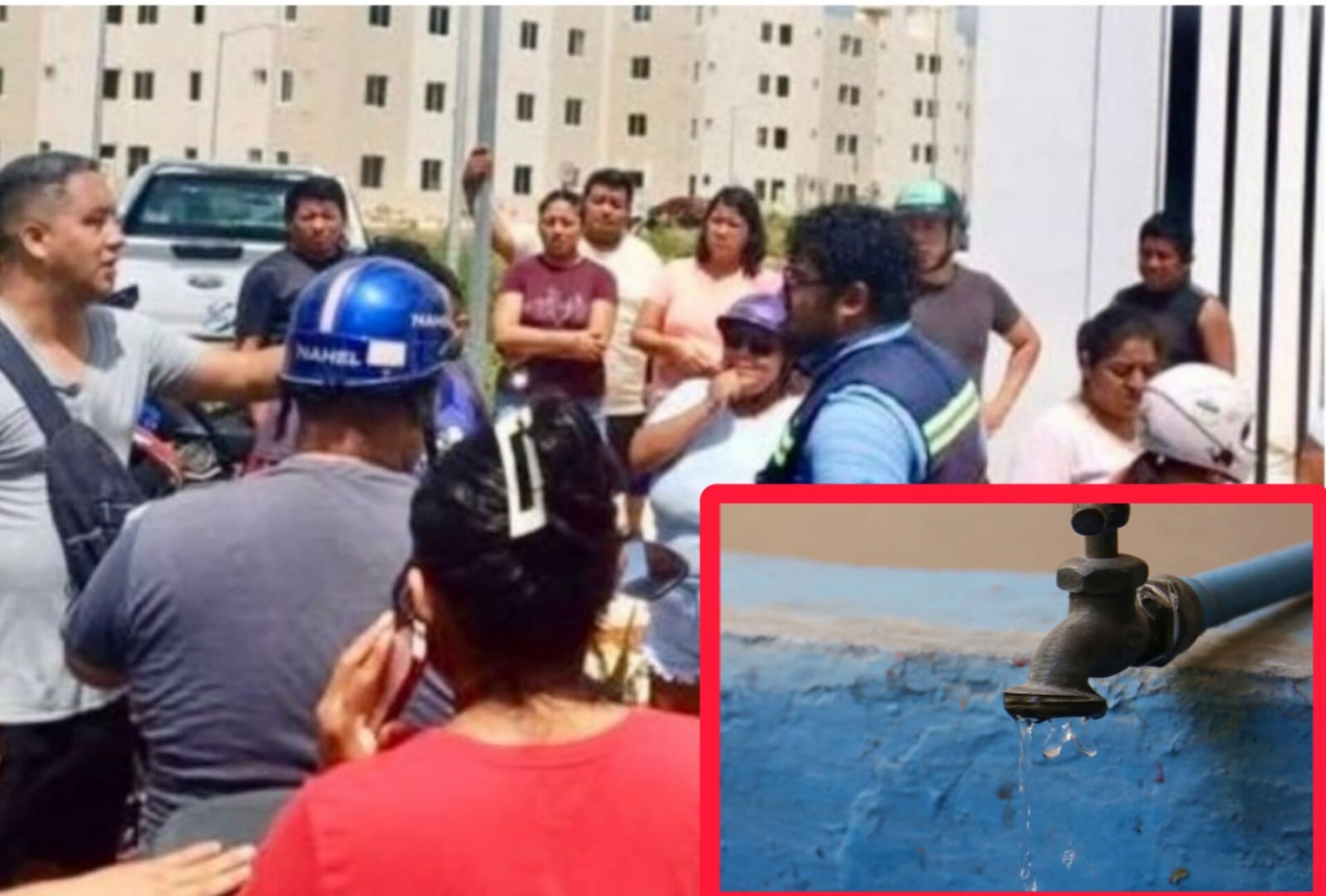 Protesta vecinal por falta de agua en Playa del Carmen