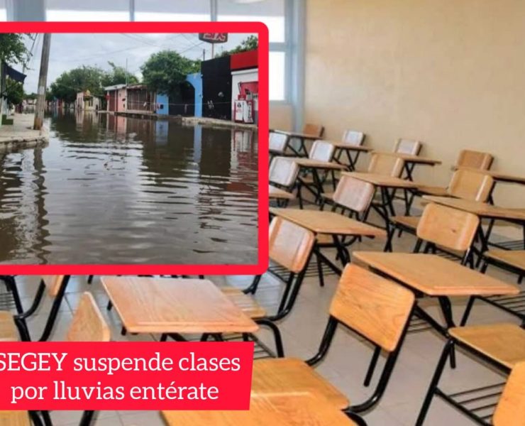 Segey suspende clases por lluvias en todo Yucatán entérate