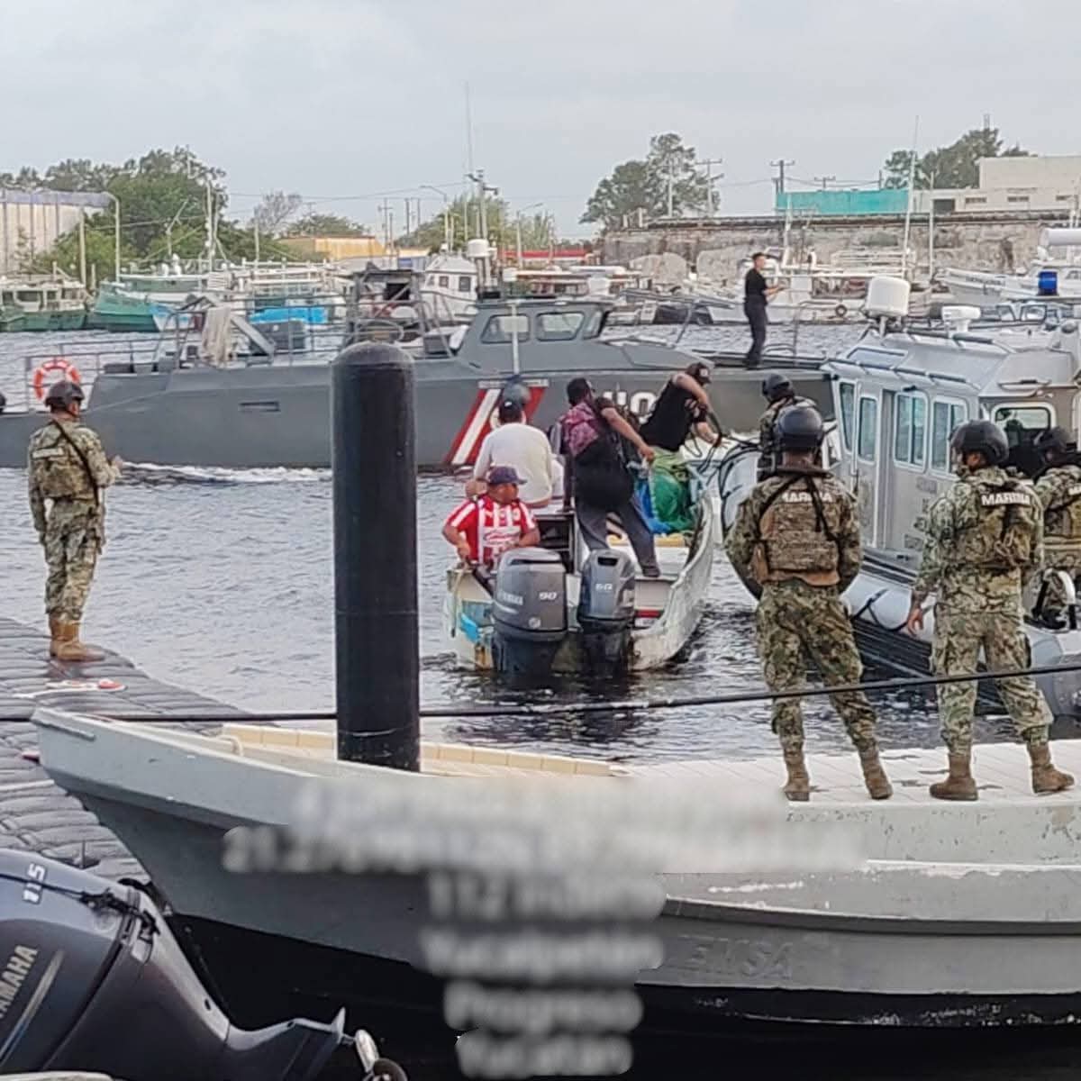 Marina intercepta embarcación por pesca ilegal en Yucatán