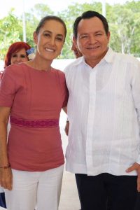 El gobernador Joaquín Díaz Mena acompañó a la presidenta Claudia Sheinbaum durante la revisión de los avances del Tren Maya de Carga, proyecto que fortalecerá la conectividad logística y el desarrollo económico del sureste.