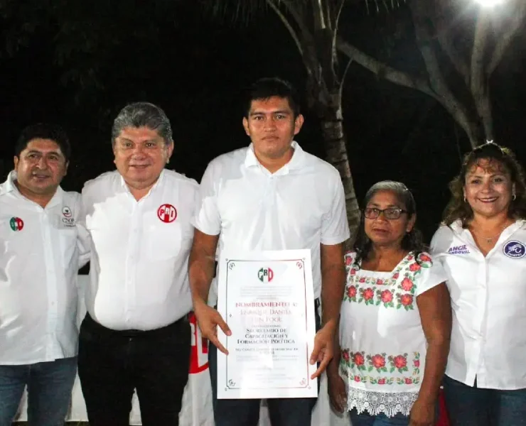 Gaspar Quintal fortalece al Subcomité Municipal del PRI en Sahcabá