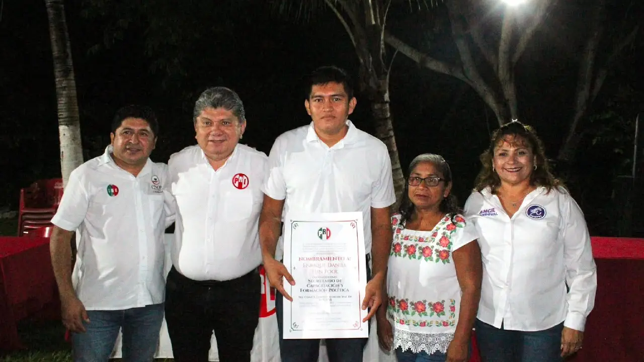 Gaspar Quintal fortalece al Subcomité Municipal del PRI en Sahcabá