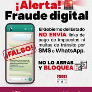 ¡Alerta! Gobierno del Estado alerta sobre mensajes falsos para pago de multas