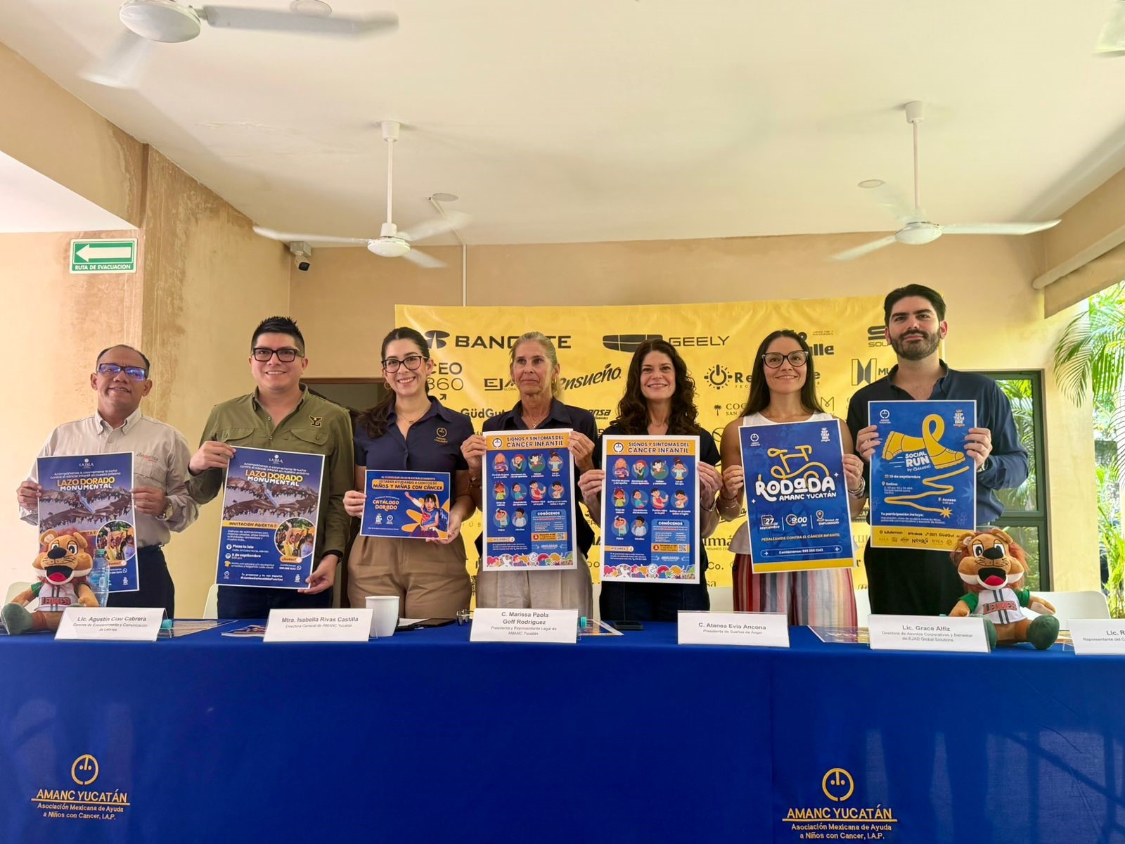 Leones de Yucatán se unen a Septiembre Dorado de AMANC para impulsar la detección oportuna del cáncer infantil