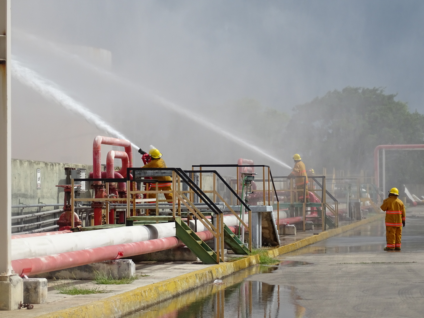 Pemex realiza simulacro de incendio en la TAD Progreso