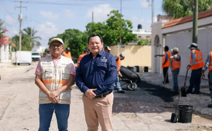 Vialidades más seguras en Yucalpetén con 143 calles intervenidas