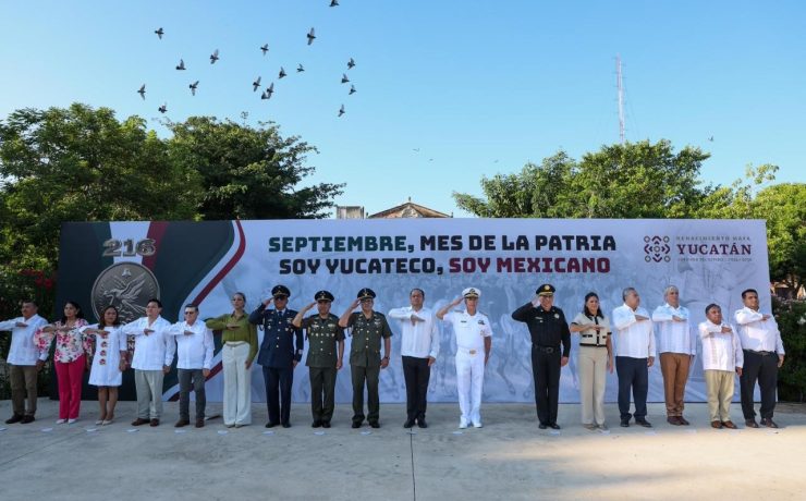 Yucatán inicia festejos por Mes de la Patria con ceremonia solemne