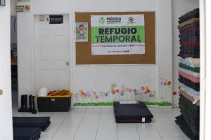 Los refugios temporales de Mérida fueron preparados para brindar atención y resguardo a las familias que pudieran verse afectadas por las lluvias.