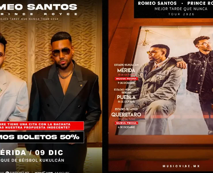 Concierto de Romeo Santos y Prince Royce nuevas fechas para diciembre