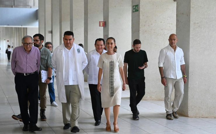 El O’Horán y dos hospitales más ya son IMSS-Bienestar; otros cinco se suman en enero: Sheinbaum y Díaz Mena revisan el avance en Yucatán