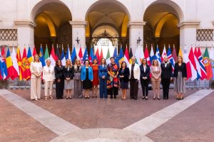 Verónica Camino Farjat destacó la importancia de garantizar los derechos de las mujeres y combatir la violencia política de género durante su participación en el Foro Europeo de Presidentes de Parlamentos en Roma, Italia.