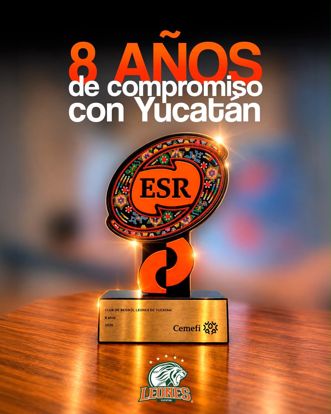 Leones de Yucatán reciben distintivo ESR por octavo año consecutivo