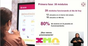 Los dos Módulos Renacimiento en Xmatkuil permitirán acercar servicios digitales y opciones para realizar diversos trámites durante la Feria Yucatán 2026.