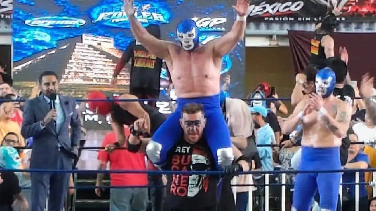 Última lucha de Blue Demon Jr. en Mérida reúne a grandes figuras del pancracio