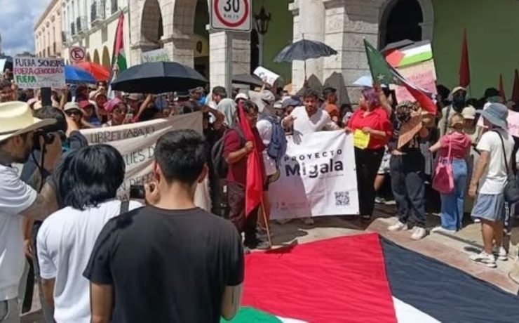 ¡Mérida alza la voz! Marchan por Palestina y en defensa del agua